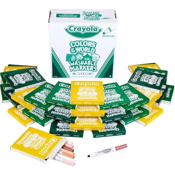 Multicultural Colors Washable Markers, 240PK
